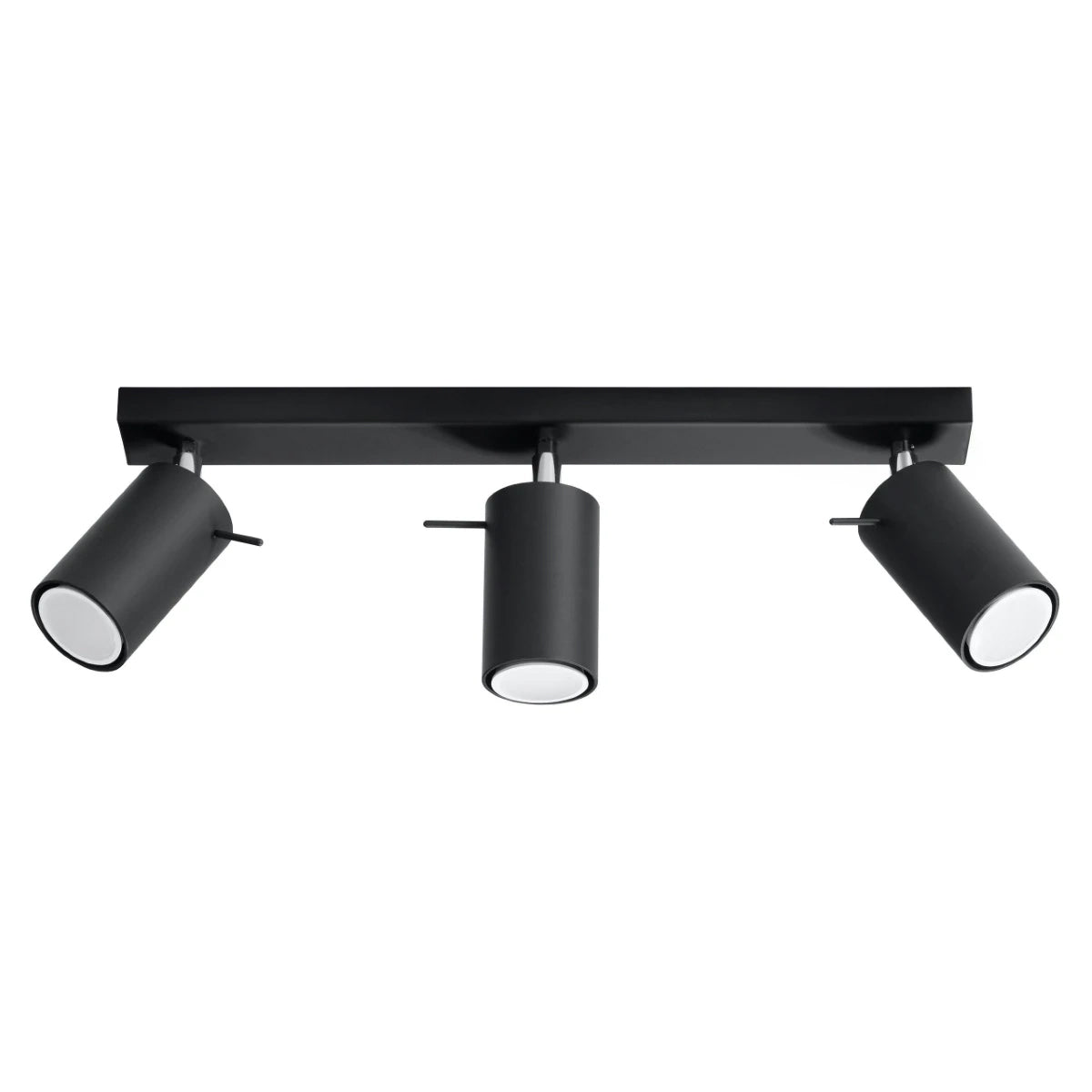 Steel Ceiling Light With 3 Ring Lamps - Bittersweet Shimmer