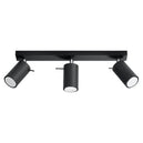Steel Ceiling Light With 3 Ring Lamps - Bittersweet Shimmer