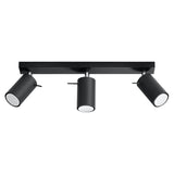 Steel Ceiling Light With 3 Ring Lamps - Bittersweet Shimmer