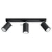 Steel Ceiling Light With 3 Ring Lamps - Bittersweet Shimmer