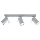 Steel Ceiling Light With 3 Ring Lamps - Bittersweet Shimmer