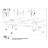 Steel Ceiling Light With 4 Eyetech Lamps - Bittersweet Shimmer