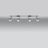 Steel Ceiling Light With 4 Oculare Lamps - Bittersweet Shimmer
