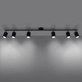 Steel Ceiling Light With 6 Lemmi Lamps - Bittersweet Shimmer