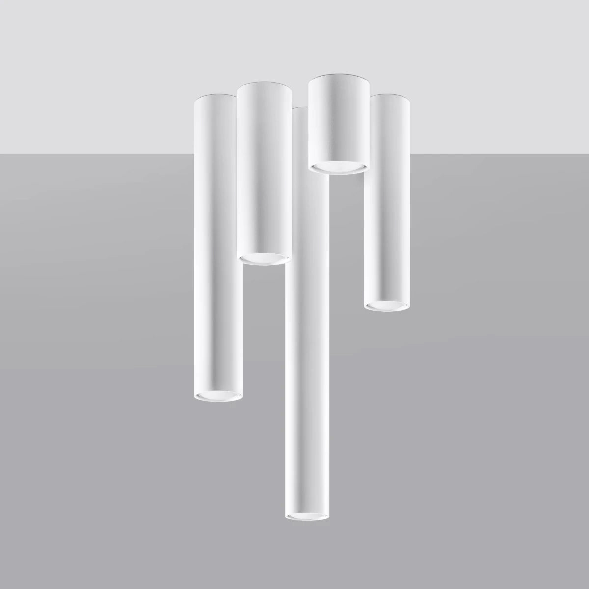 Steel Ceiling Light With Lagos 10 Lamp - Ocean Green