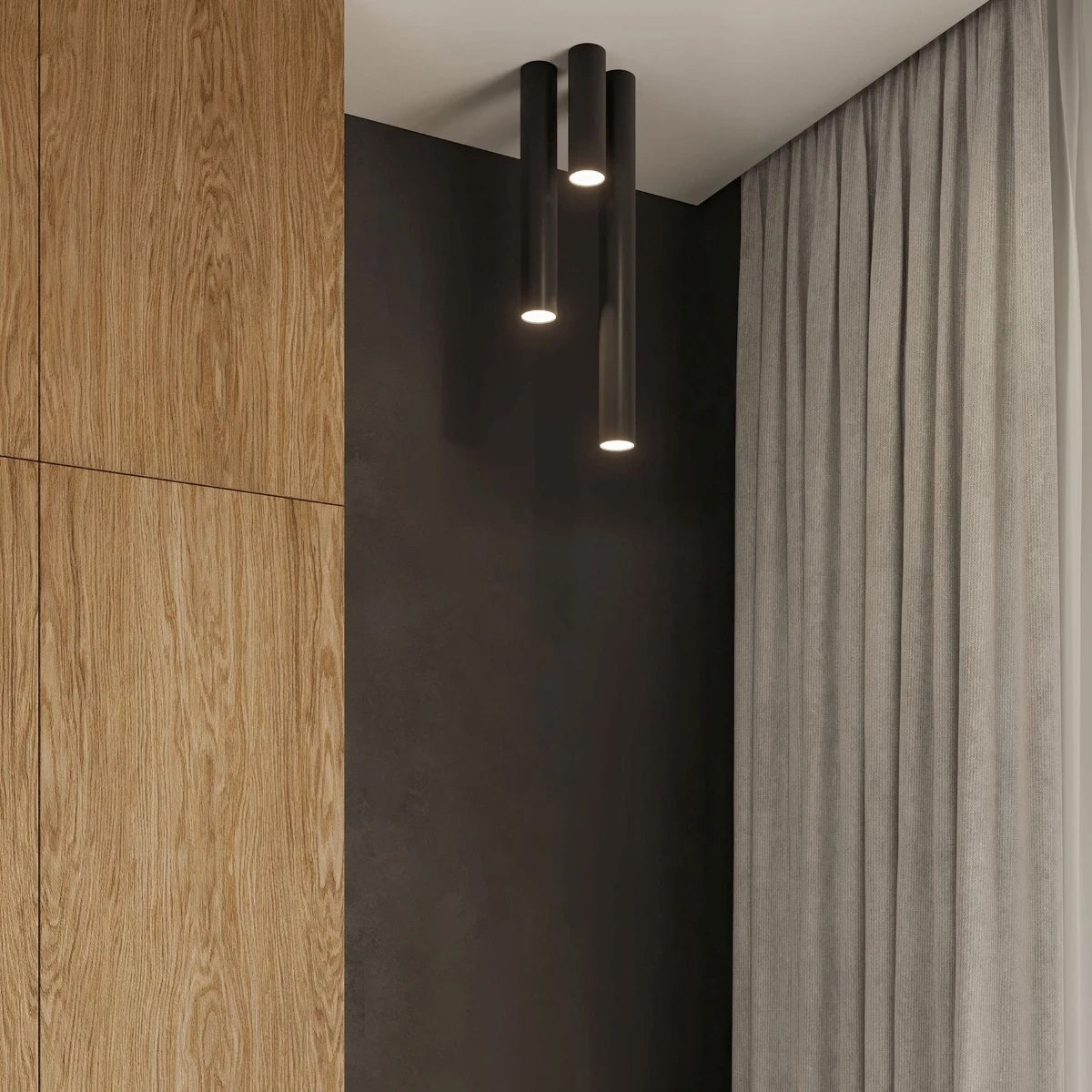 Steel Ceiling Light With Lagos 10 Lamp - Ocean Green