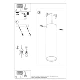 Steel Ceiling Light With Lagos 20 Lamp - Ocean Green