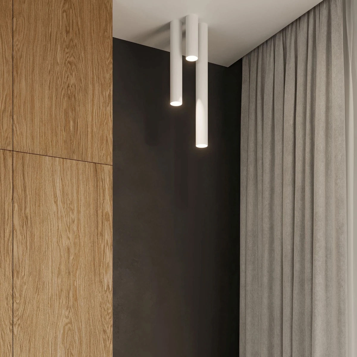 Steel Ceiling Light With Lagos 20 Lamp - Ocean Green