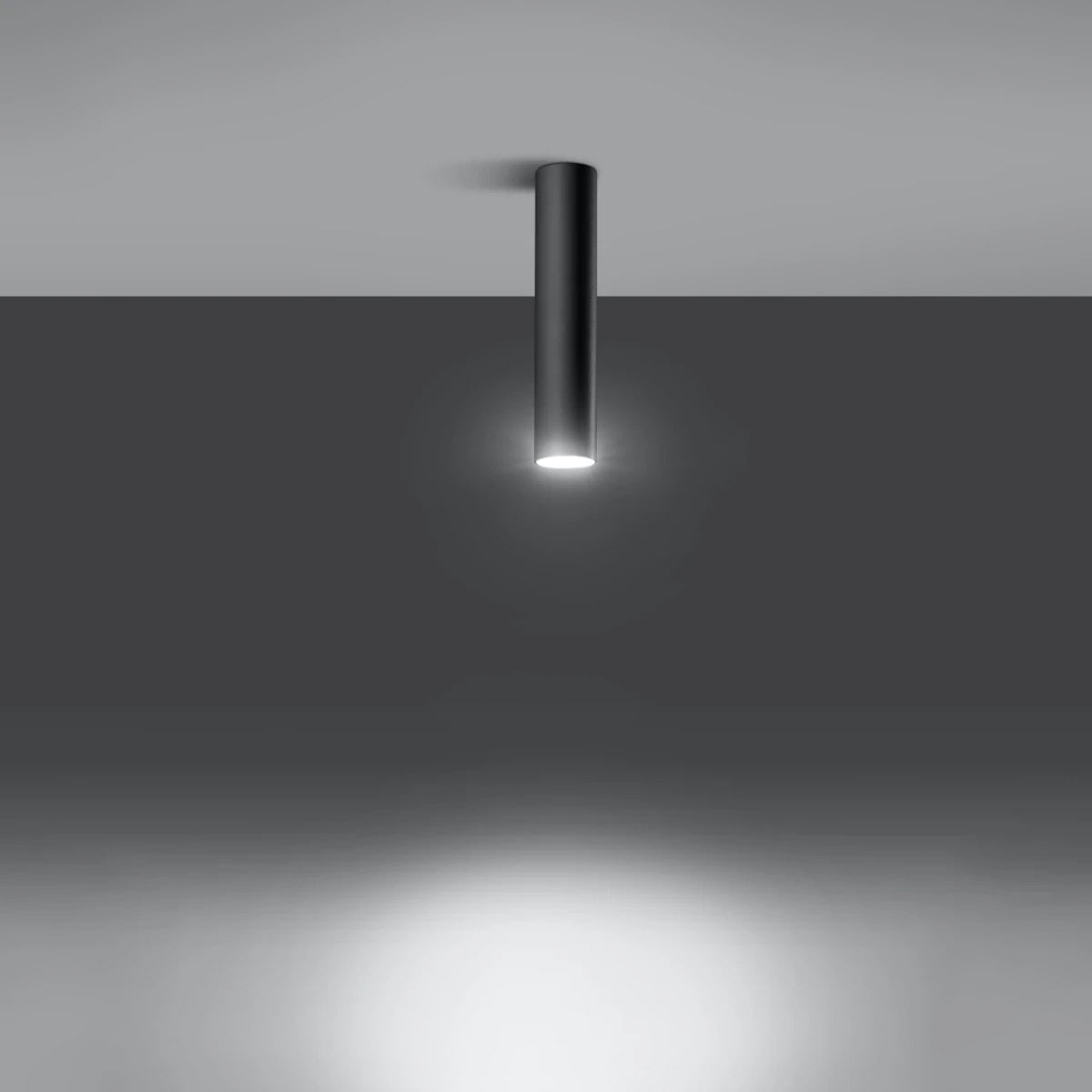 Steel Ceiling Light With Lagos 30 Lamp - Ocean Green