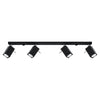Steel Ceiling Light Rectangular With 4 Merida Lamps - Bittersweet Shimmer