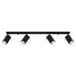Steel Ceiling Light Rectangular With 4 Merida Lamps - Bittersweet Shimmer