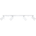 Steel Ceiling Light Rectangular With 4 Ring Lamps - Bittersweet Shimmer