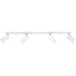 Steel Ceiling Light Rectangular With 4 Ring Lamps - Bittersweet Shimmer