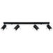 Steel Ceiling Light Rectangular With 4 Ring Lamps - Bittersweet Shimmer
