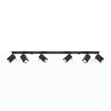 Steel Ceiling Light Rectangular With 6 Merida Lamps - Bittersweet Shimmer