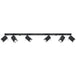 Steel Ceiling Light Rectangular With 6 Merida Lamps - Bittersweet Shimmer