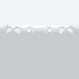 Steel Ceiling Light Rectangular With 6 Merida Lamps - Bittersweet Shimmer