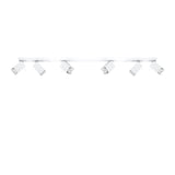 Steel Ceiling Light Rectangular With 6 Merida Lamps - Bittersweet Shimmer
