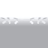 Steel Ceiling Light Rectangular With 6 Ring Lamps - Bittersweet Shimmer