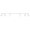 Steel Ceiling Light Rectangular With 6 Ring Lamps - Bittersweet Shimmer
