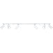 Steel Ceiling Light Rectangular With 6 Ring Lamps - Bittersweet Shimmer
