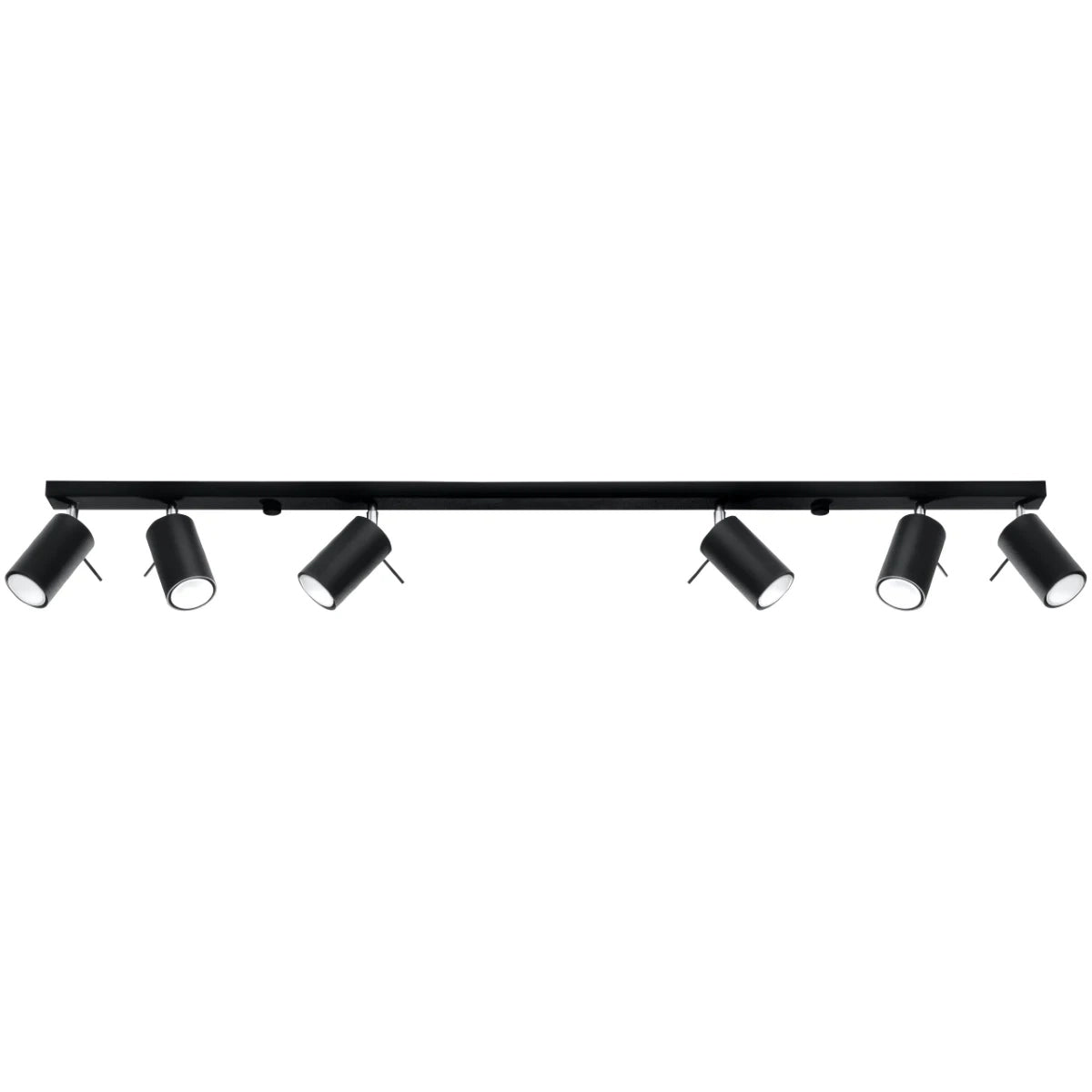 Steel Ceiling Light Rectangular With 6 Ring Lamps - Bittersweet Shimmer