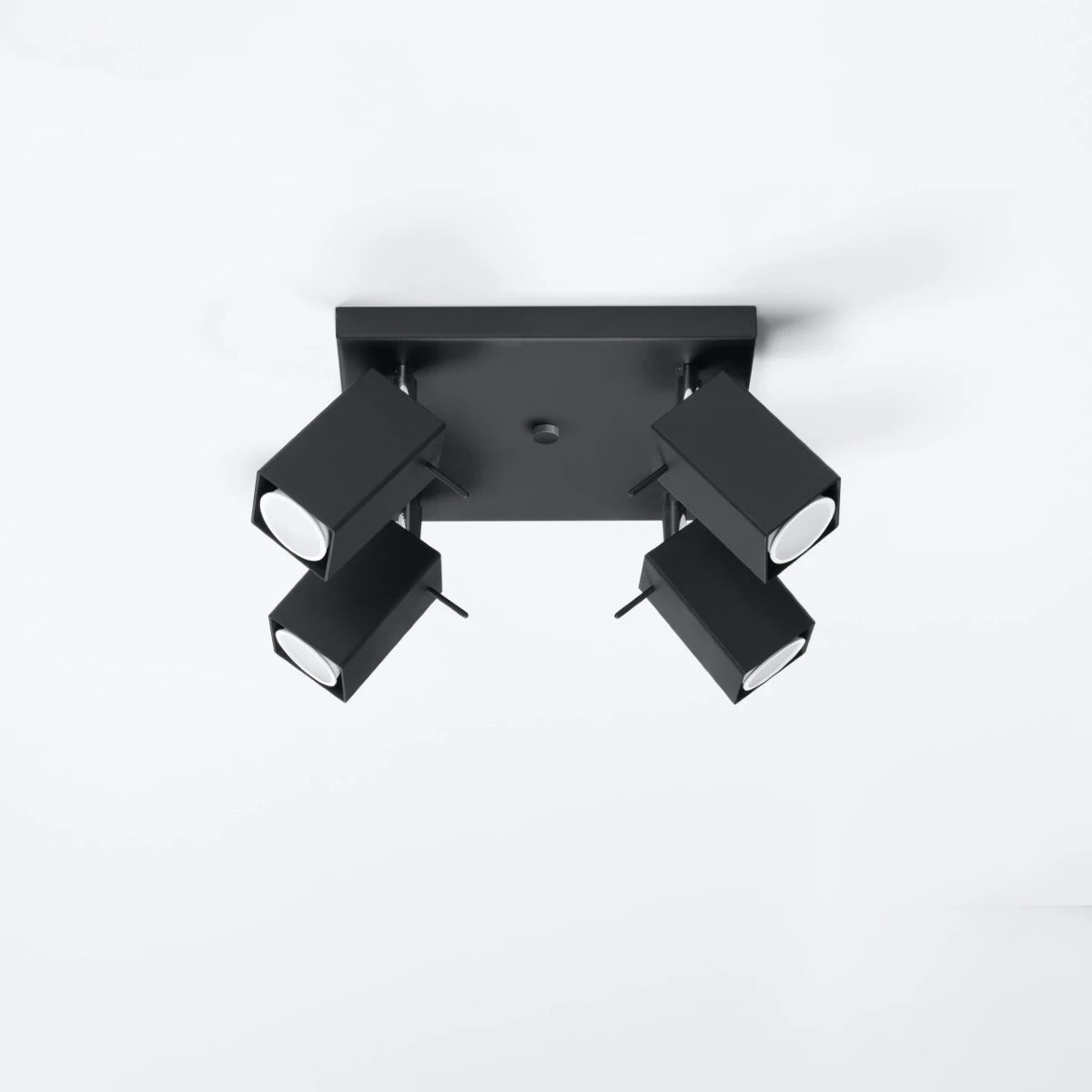 Steel Ceiling Light Square With 4 Merida Lamps - Bittersweet Shimmer
