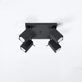 Steel Ceiling Light Square With 4 Merida Lamps - Bittersweet Shimmer