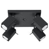 Steel Ceiling Light Square With 4 Merida Lamps - Bittersweet Shimmer