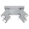 Steel Ceiling Light Square With 4 Merida Lamps - Bittersweet Shimmer