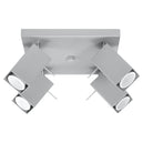 Steel Ceiling Light Square With 4 Merida Lamps - Bittersweet Shimmer