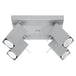 Steel Ceiling Light Square With 4 Merida Lamps - Bittersweet Shimmer