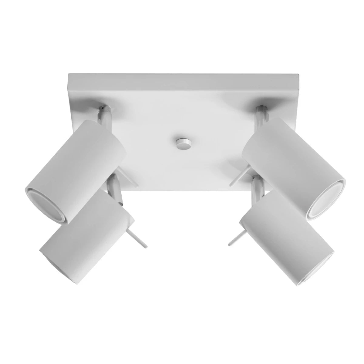 Steel Ceiling Light Square With 4 Ring Lamps - Bittersweet Shimmer