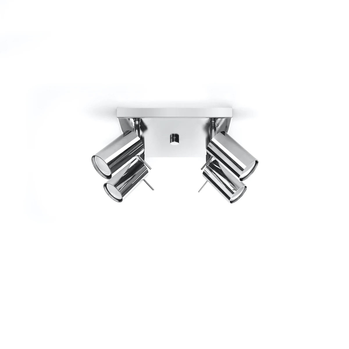Steel Ceiling Light Square With 4 Ring Lamps - Bittersweet Shimmer