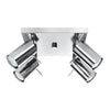 Steel Ceiling Light Square With 4 Ring Lamps - Bittersweet Shimmer