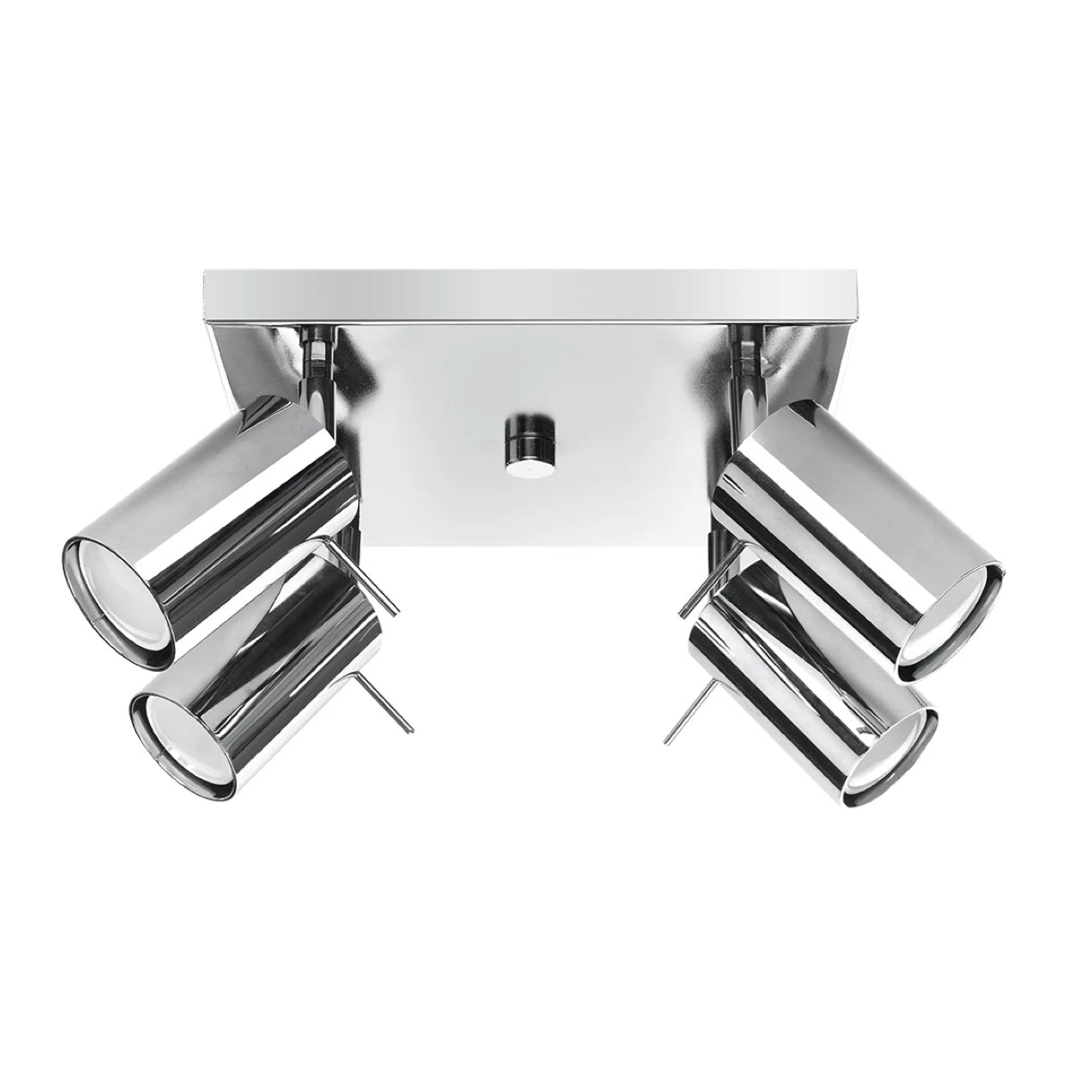 Steel Ceiling Light Square With 4 Ring Lamps - Bittersweet Shimmer