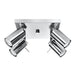 Steel Ceiling Light Square With 4 Ring Lamps - Bittersweet Shimmer