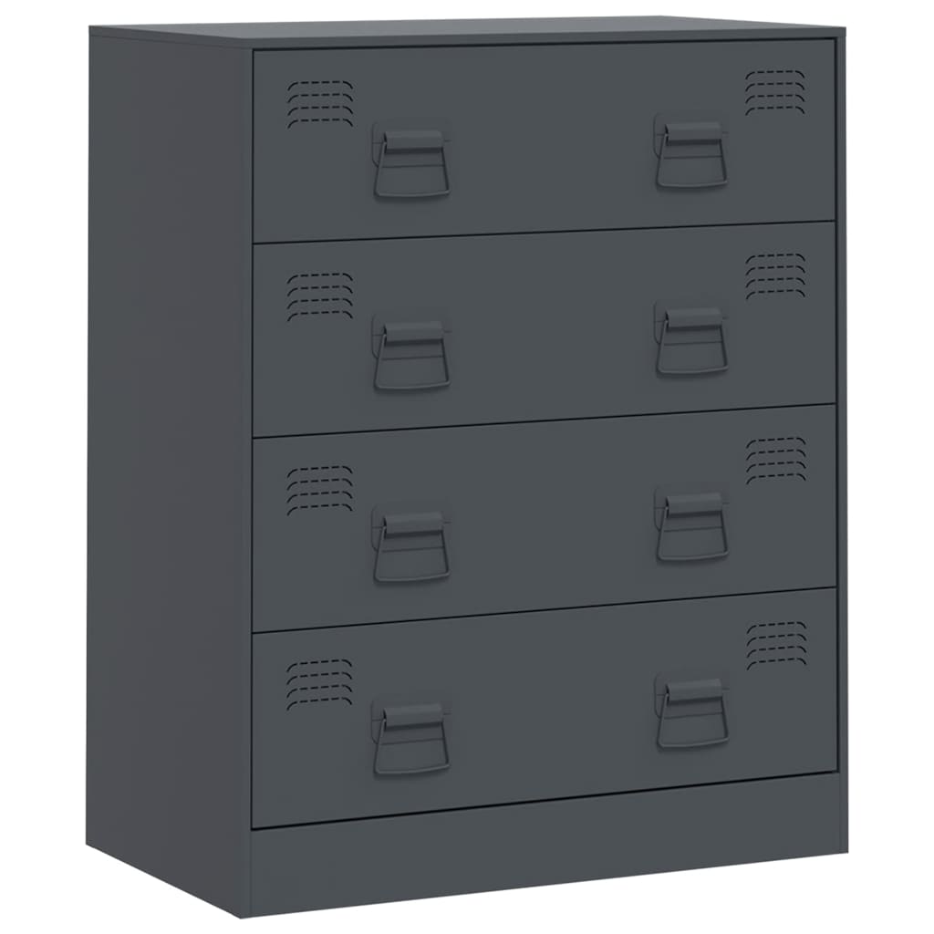 Steel Chest Of 4 Drawers 67cm Wide - Vantage Home