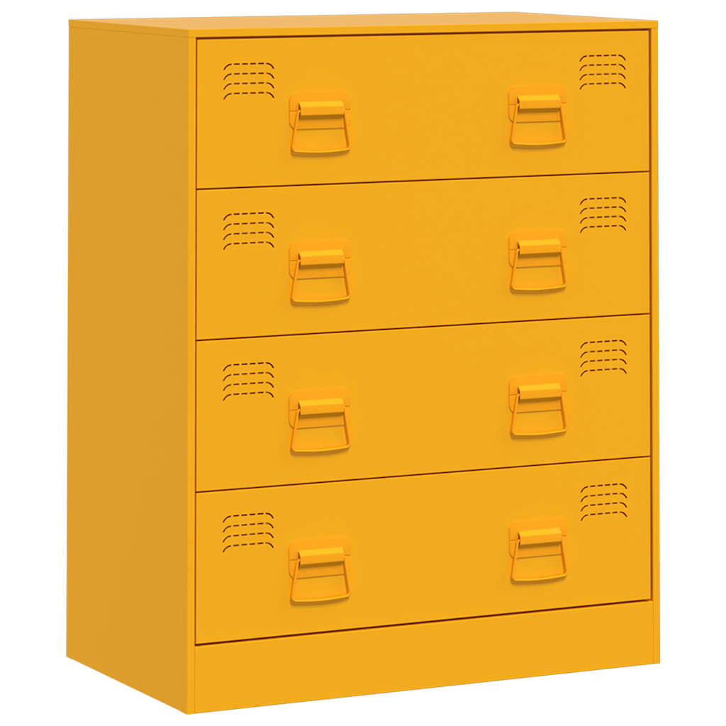 Steel Chest Of 4 Drawers 67cm Wide - Vantage Home
