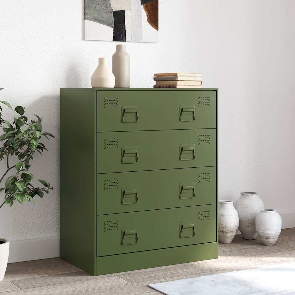 Steel Chest Of 4 Drawers 67cm Wide - Vantage Home