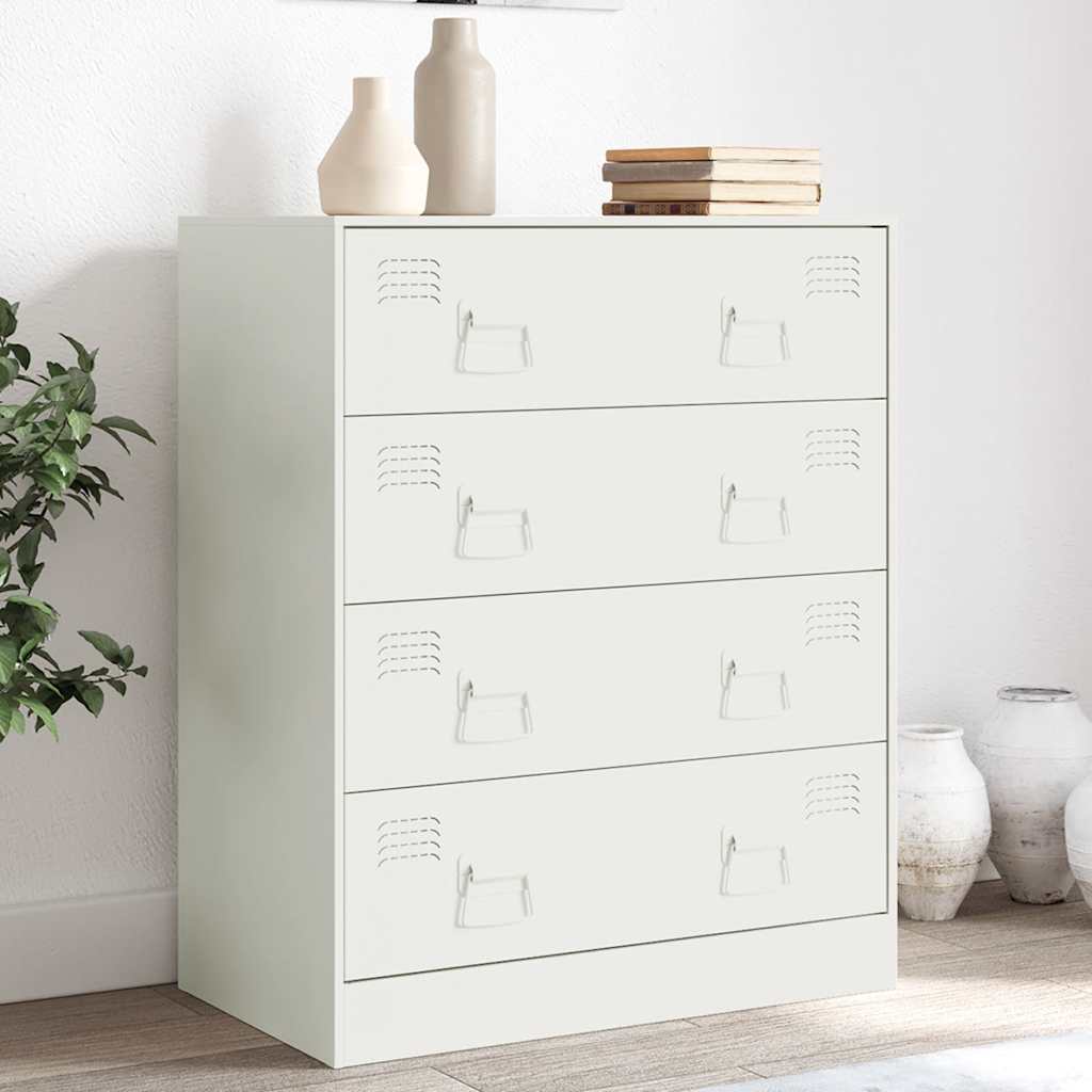 Steel Chest Of 4 Drawers 67cm Wide - Vantage Home