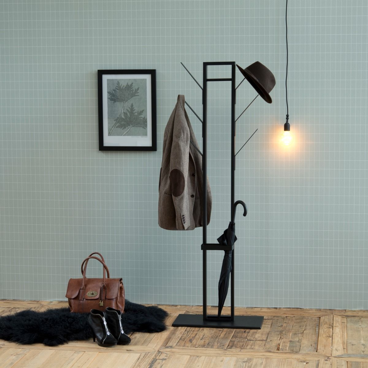 Steel Coat Hanger With 6 Spaced Pegs - Vinson