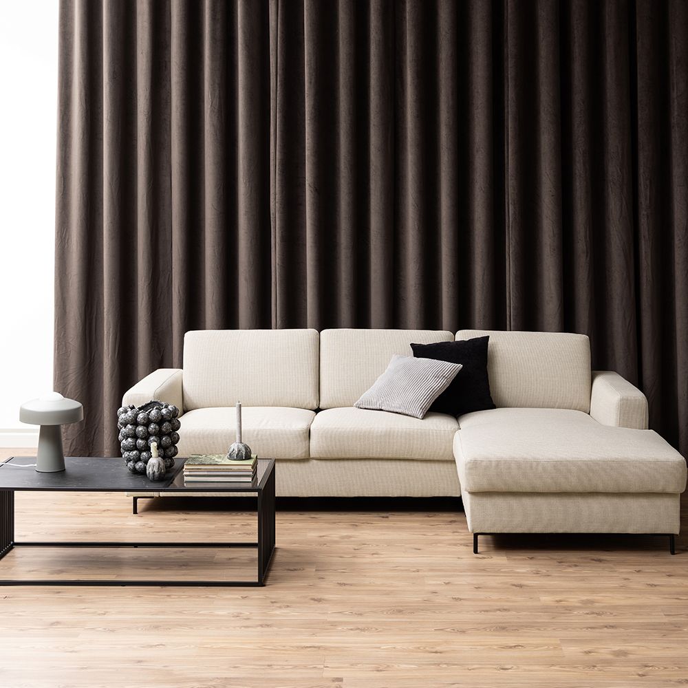 Steel Coffee Table With Wooden Marble Effect And Glass Top - Strington