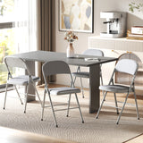 Steel Dining Chairs With Velvet Seat in Set Of 2 - Velmora