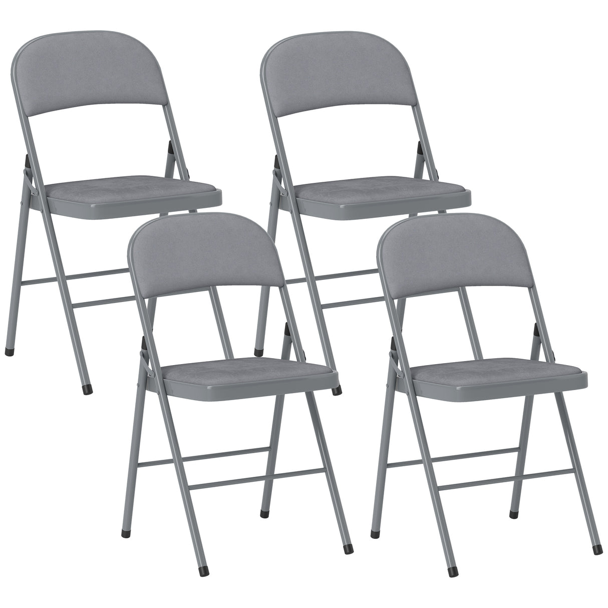 Steel Dining Chairs With Velvet Seat in Set Of 2 - Velmora