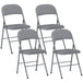Steel Dining Chairs With Velvet Seat in Set Of 2 - Velmora