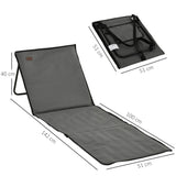 Steel Foldable Garden Beach Sun Lounger Chair Mat in Set of 2 - Velmora