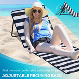 Steel Foldable Garden Beach Sun Lounger Chair Mat in Set of 2 - Velmora