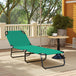 Steel Foldable Garden Sun Lounger With 5-Position Adjustable Backrest - Velmora