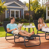 Steel Foldable Garden Sun Lounger With 5-Position Adjustable Backrest - Velmora